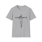 Inri cute jesus on the cross hand drawn christian faith easter good friday catholic bible T-Shirt