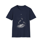 Holy family nativity scene with baby jesus mary joseph and christmas star in the bethlehem manger T-Shirt