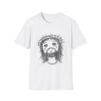 Cute jesus with crown of thorns kawaii christian faith anime style T-Shirt
