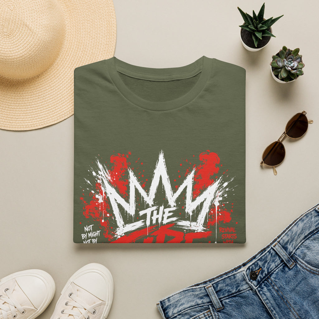 The Fire Remains Christian Revival Zechariah 4 6 Not By Might Not By Power T-Shirt
