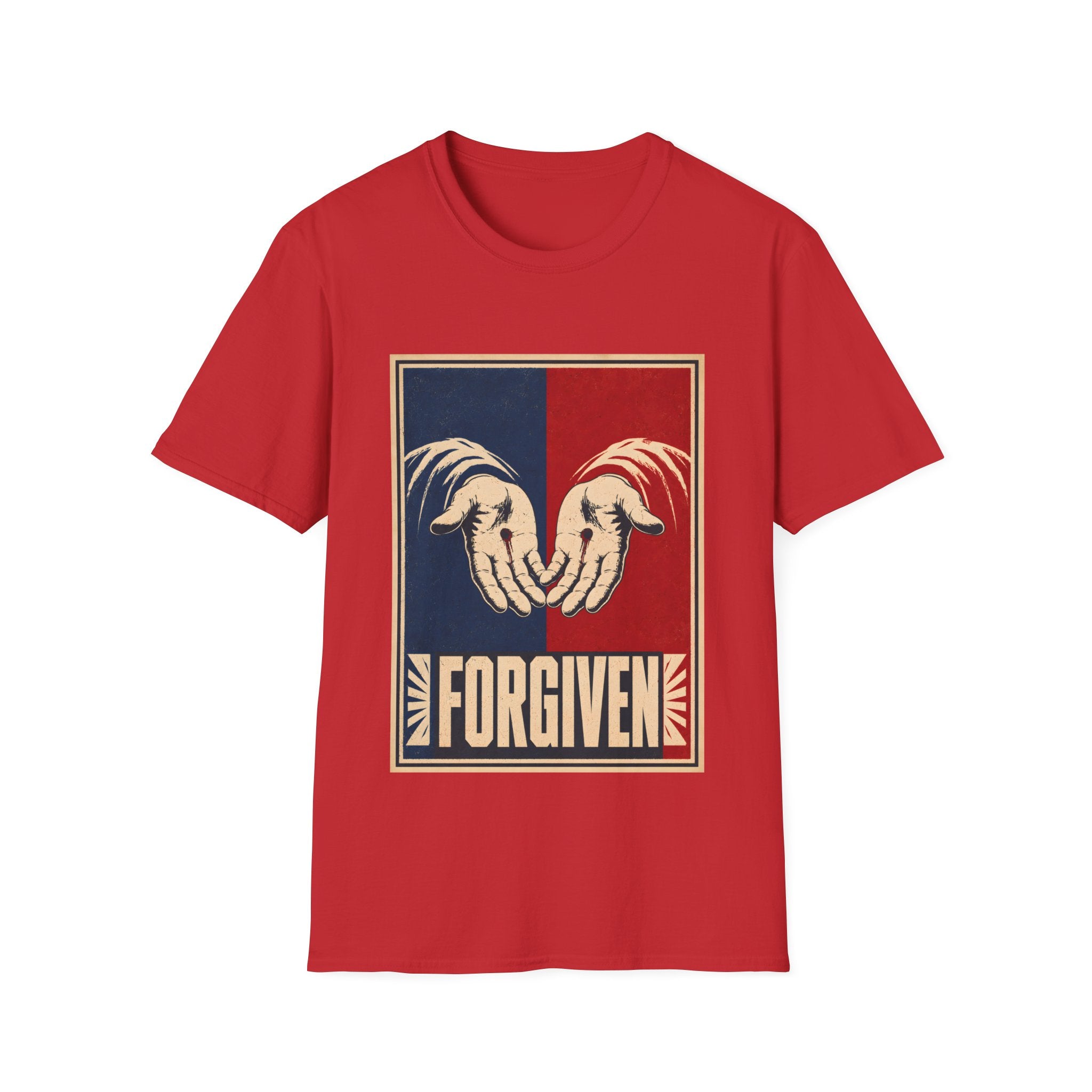 Forgiven Christian Nail Scarred Hands Jesus Easter Salvation Faith Reminder T-Shirt