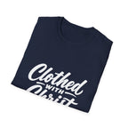 Clothed with christ christian faith bible verse typography for believers church youth group and christian streetwear T-Shirt