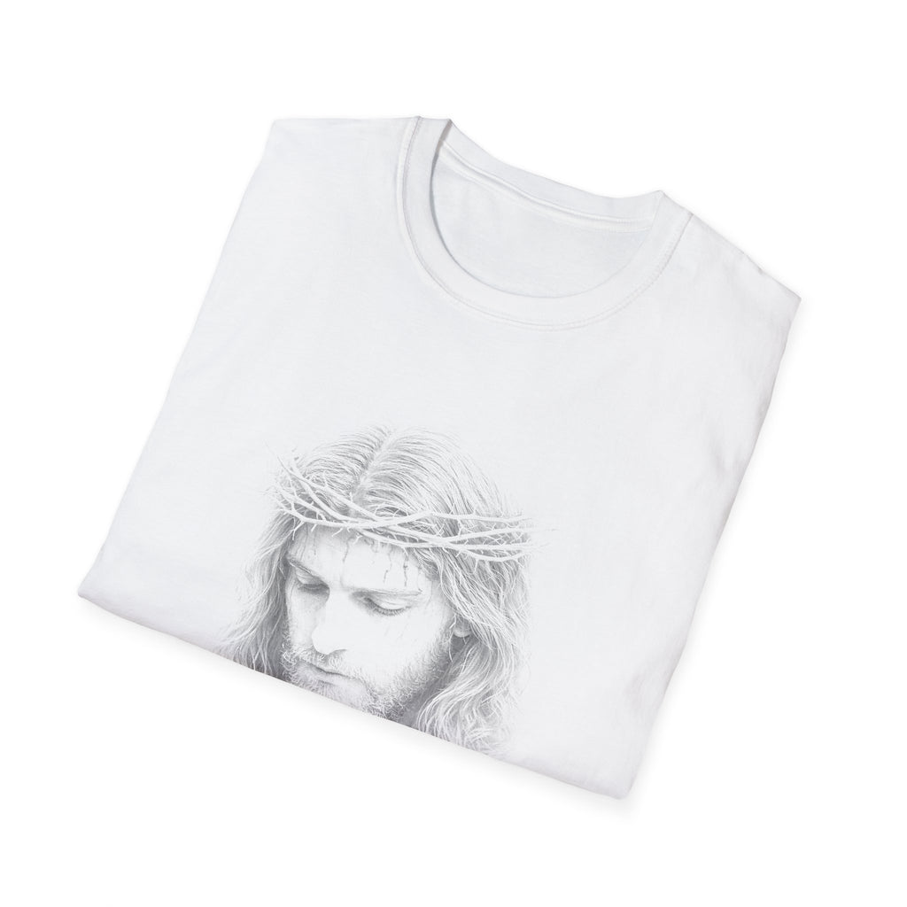 Jesus Christ Crown Of Thorns Portrait Christian Faith Lent And Easter Holy Week Religious Savior T-Shirt