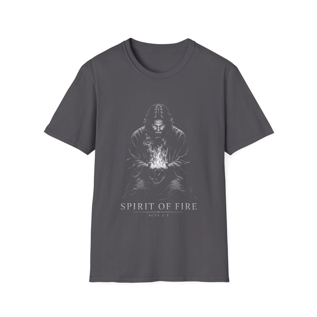 Spirit Of Fire Acts 2 3 Jesus With Holy Spirit Flame Christian Faith Artwork T-Shirt