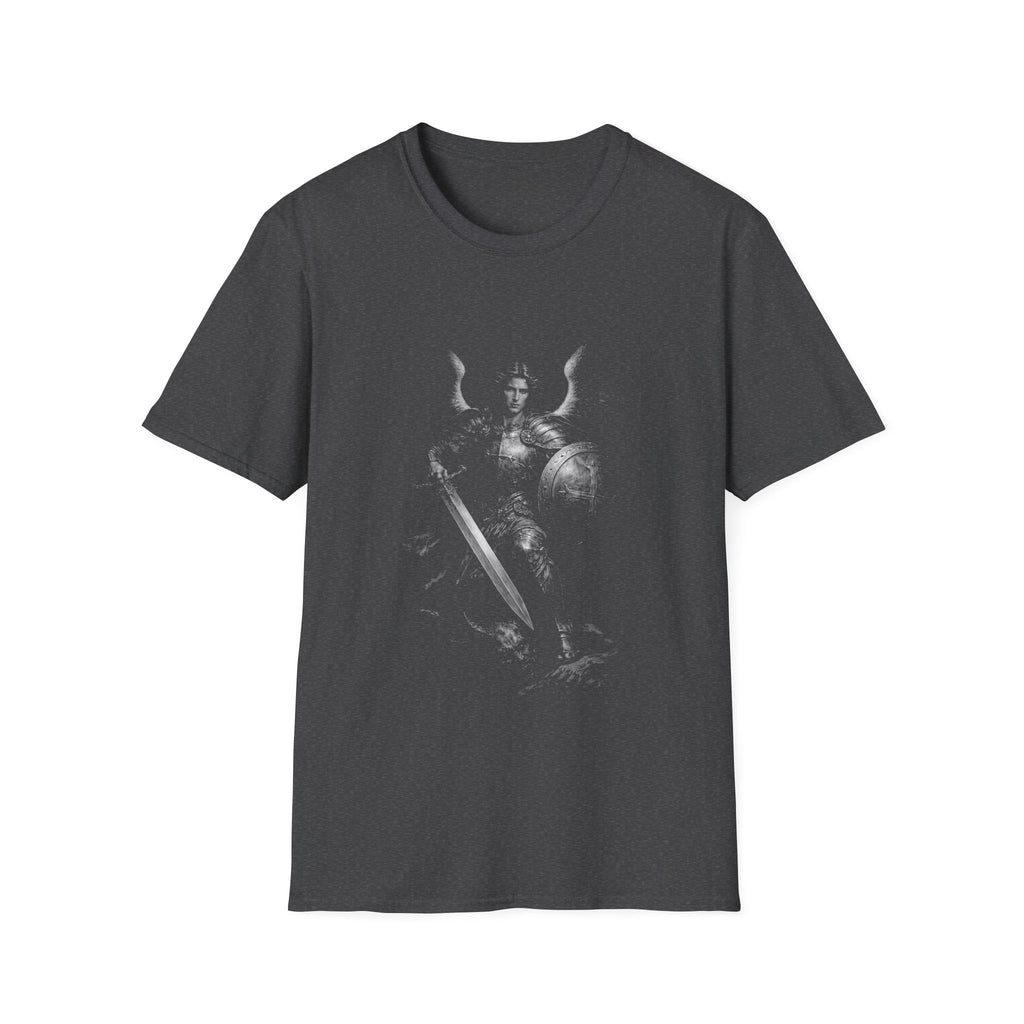 Archangel michael warrior of light defeating demon fallen angel spiritual warfare christian symbol of protection T-Shirt