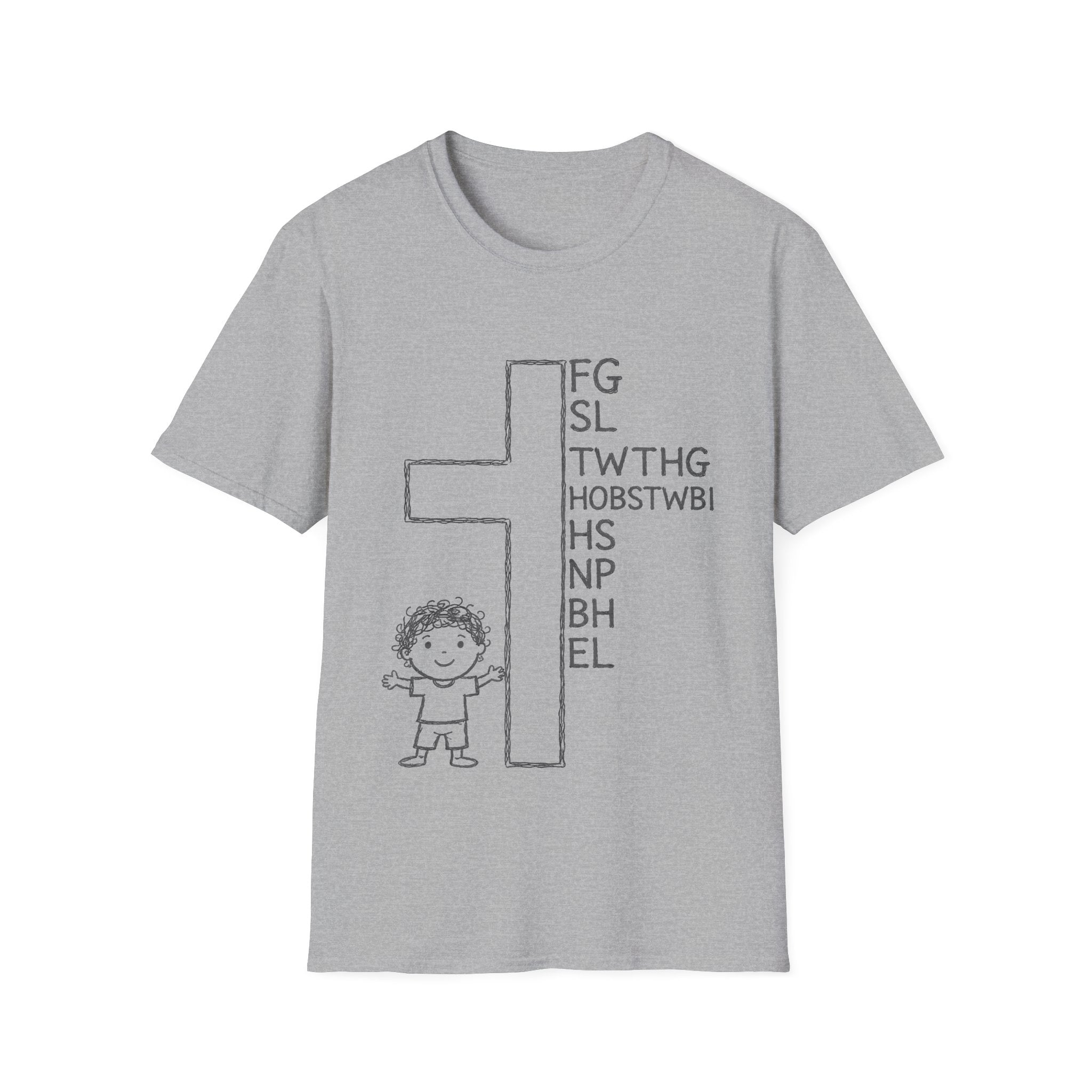 Christian kids cross fg sl twthg hobstwbi hs np bh el john 3 16 T-Shirt