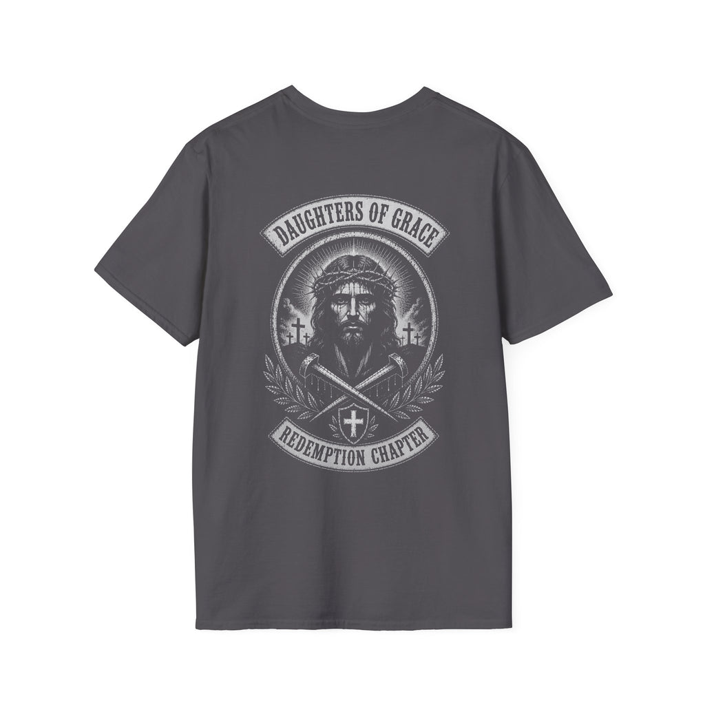 Daughters Of Grace Redemption Chapter Christian Women Jesus Crown Of Thorns Cross Faith Artwork T-Shirt