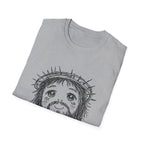 Cute jesus with crown of thorns kawaii christian faith anime style T-Shirt