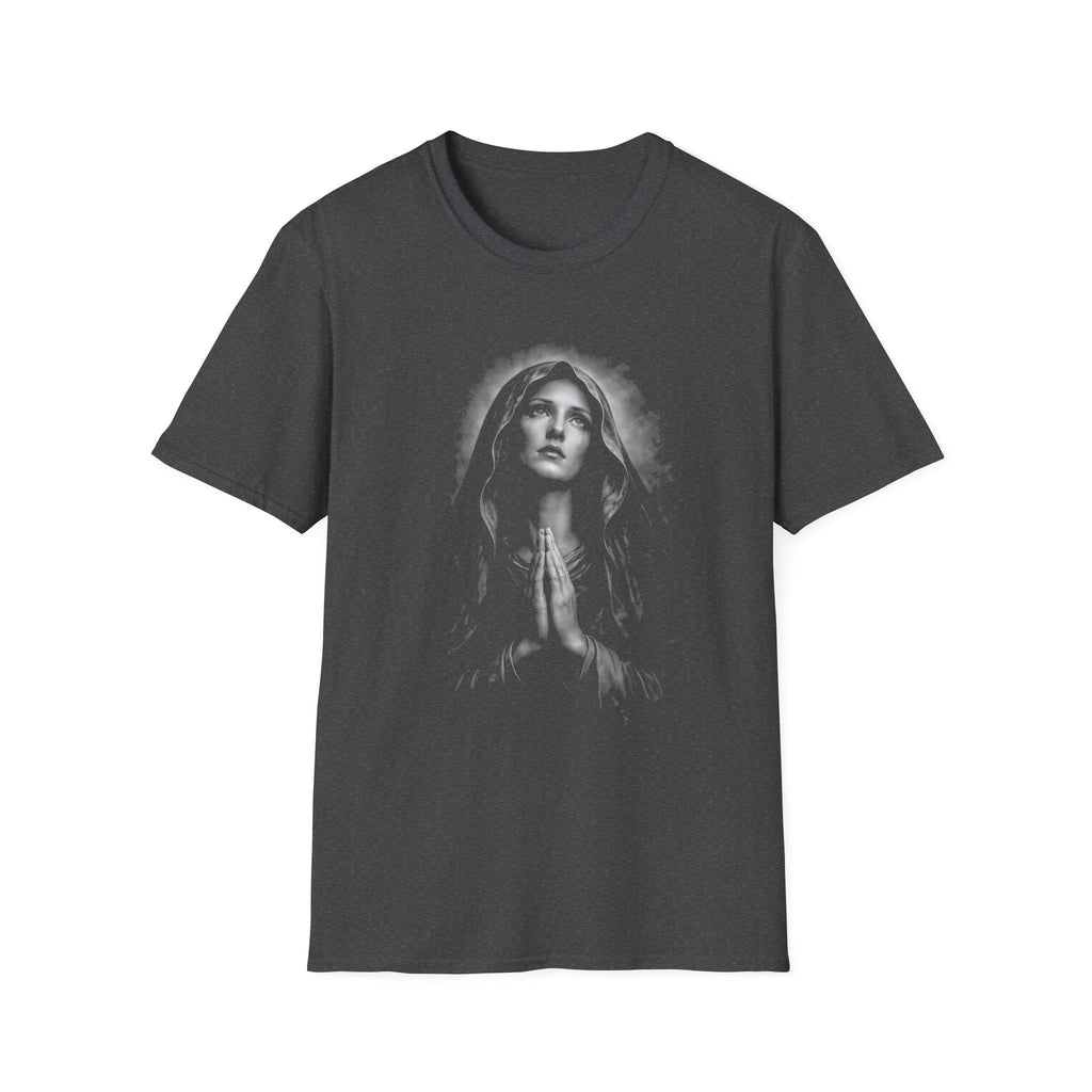 praying virgin mary artwork holy mother of god catholic faith christian prayer spiritual religious art for believers T-Shirt