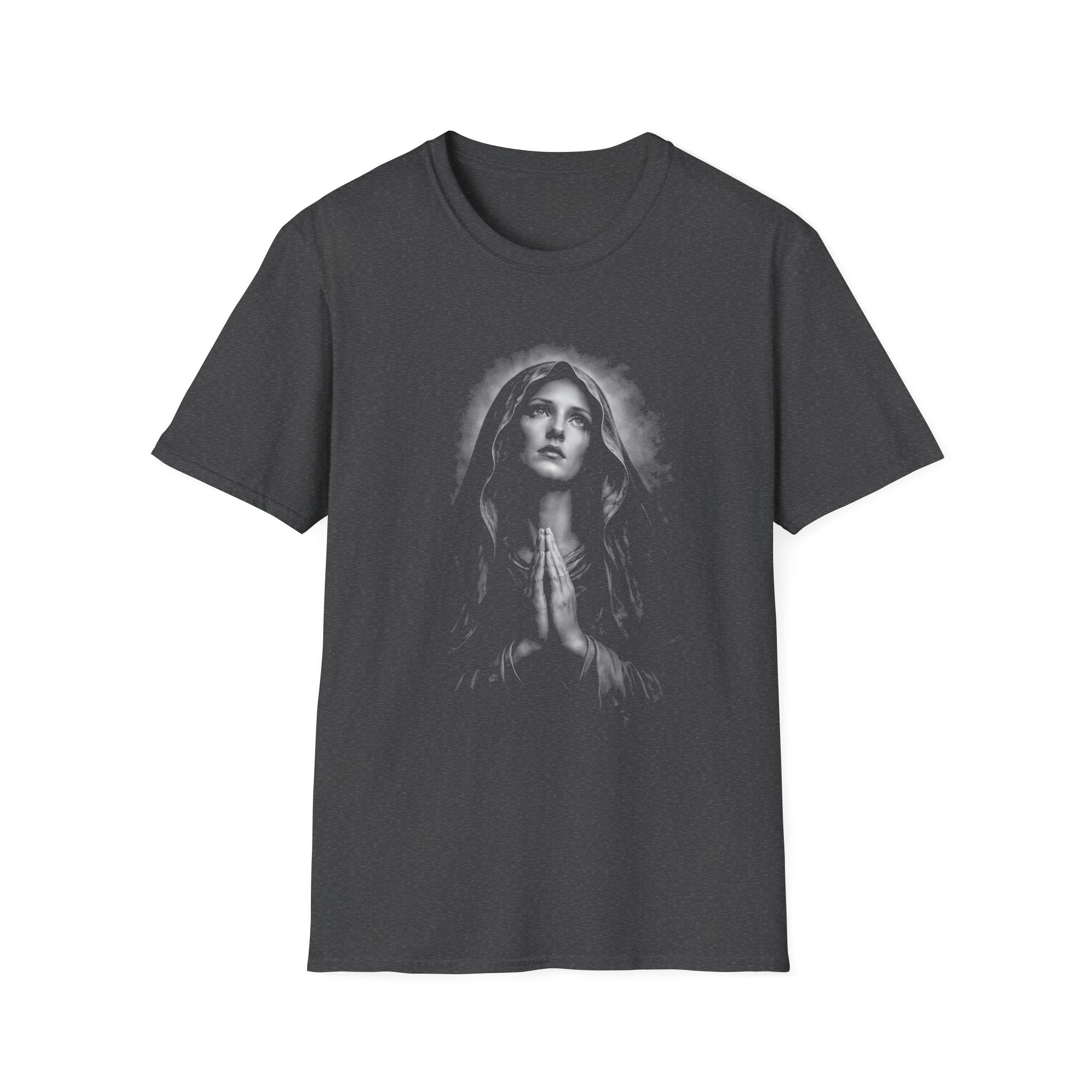 praying virgin mary artwork holy mother of god catholic faith christian prayer spiritual religious art for believers T-Shirt
