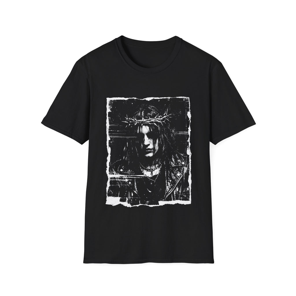 Crown of thorns gothic rock messiah dark grunge portrait alternative metal T-Shirt