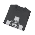 Jesus Christ With Crown Of Thorns And Cross Christian Faith Easter Good Friday Religious T-Shirt