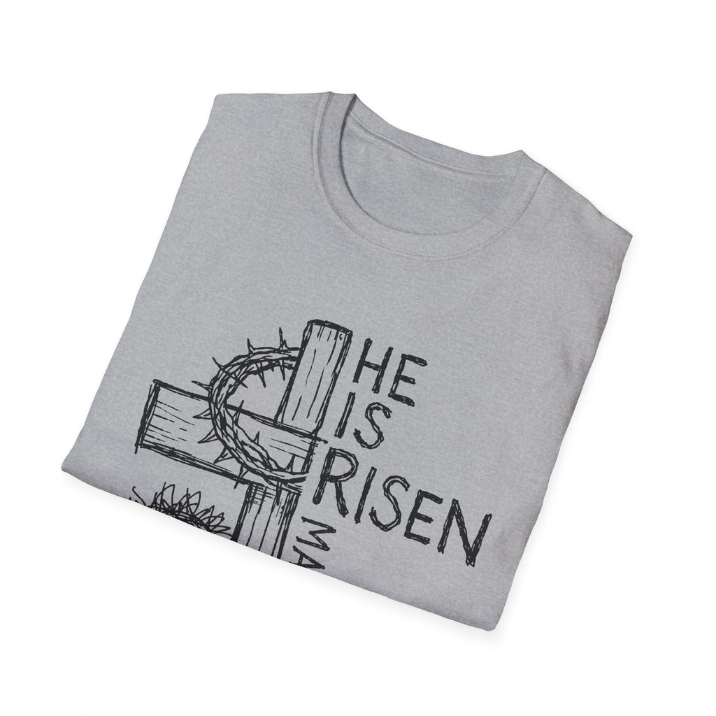He is risen matthew 28:6 cute easter christian resurrection kids faith T-Shirt