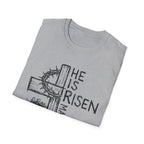 He is risen matthew 28:6 cute easter christian resurrection kids faith T-Shirt