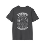 Sons Of Grace Mercy Chapter Gothic Virgin Mary Cross And Roses Catholic Biker Faith Emblem