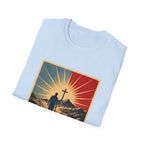 Walk By Faith Not By Sight Christian Cross Sunset Bible Verse Inspirational T-Shirt