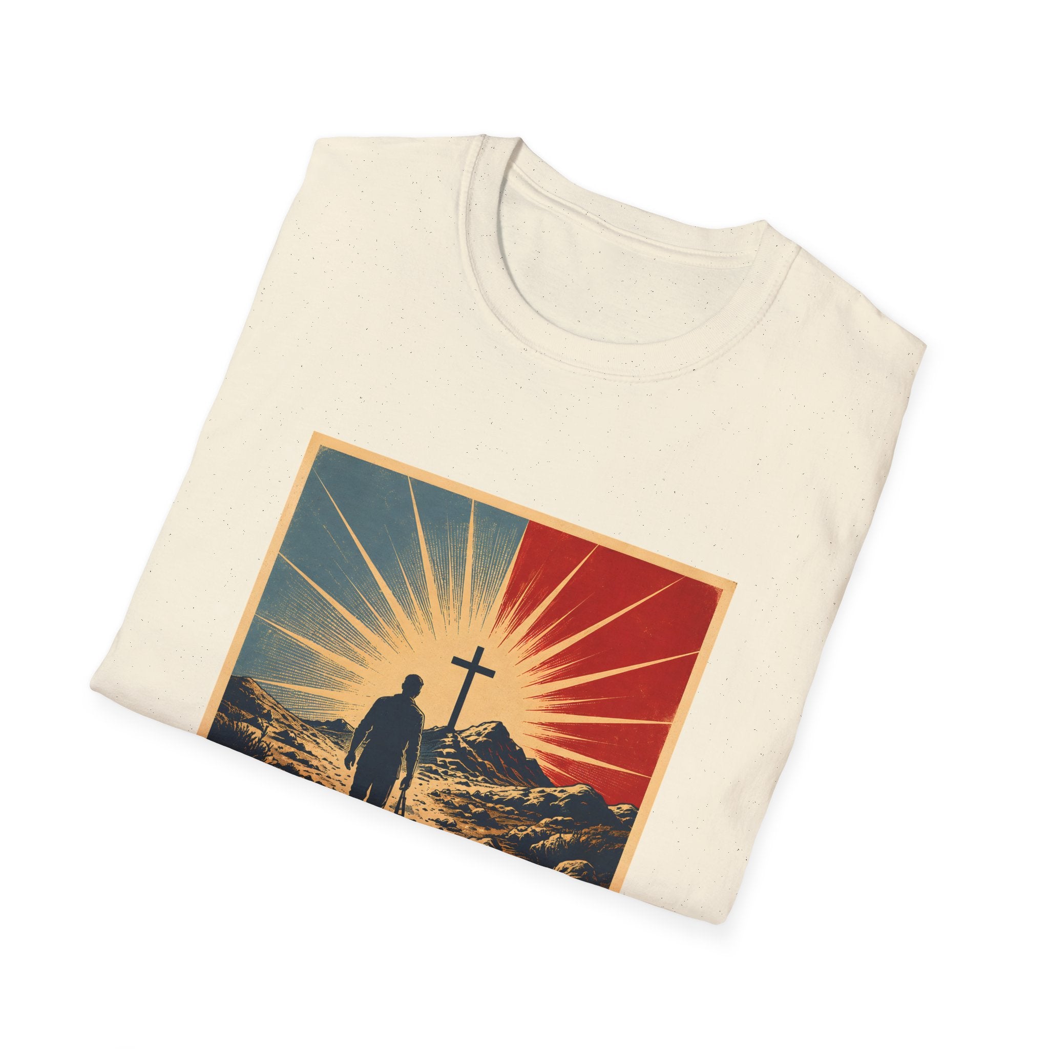 Walk By Faith Not By Sight Christian Cross Sunset Bible Verse Inspirational T-Shirt