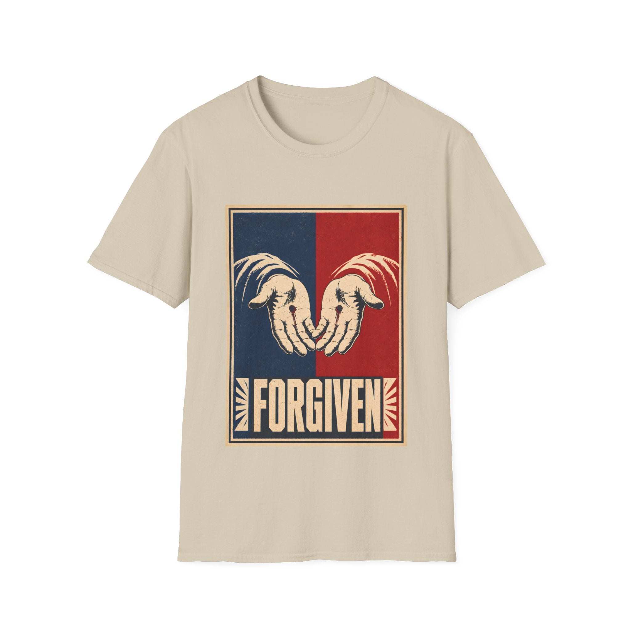 Forgiven Christian Nail Scarred Hands Jesus Easter Salvation Faith Reminder T-Shirt