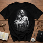 Pieta mary holding jesus christ after crucifixion sorrowful mother catholic christian passion T-Shirt