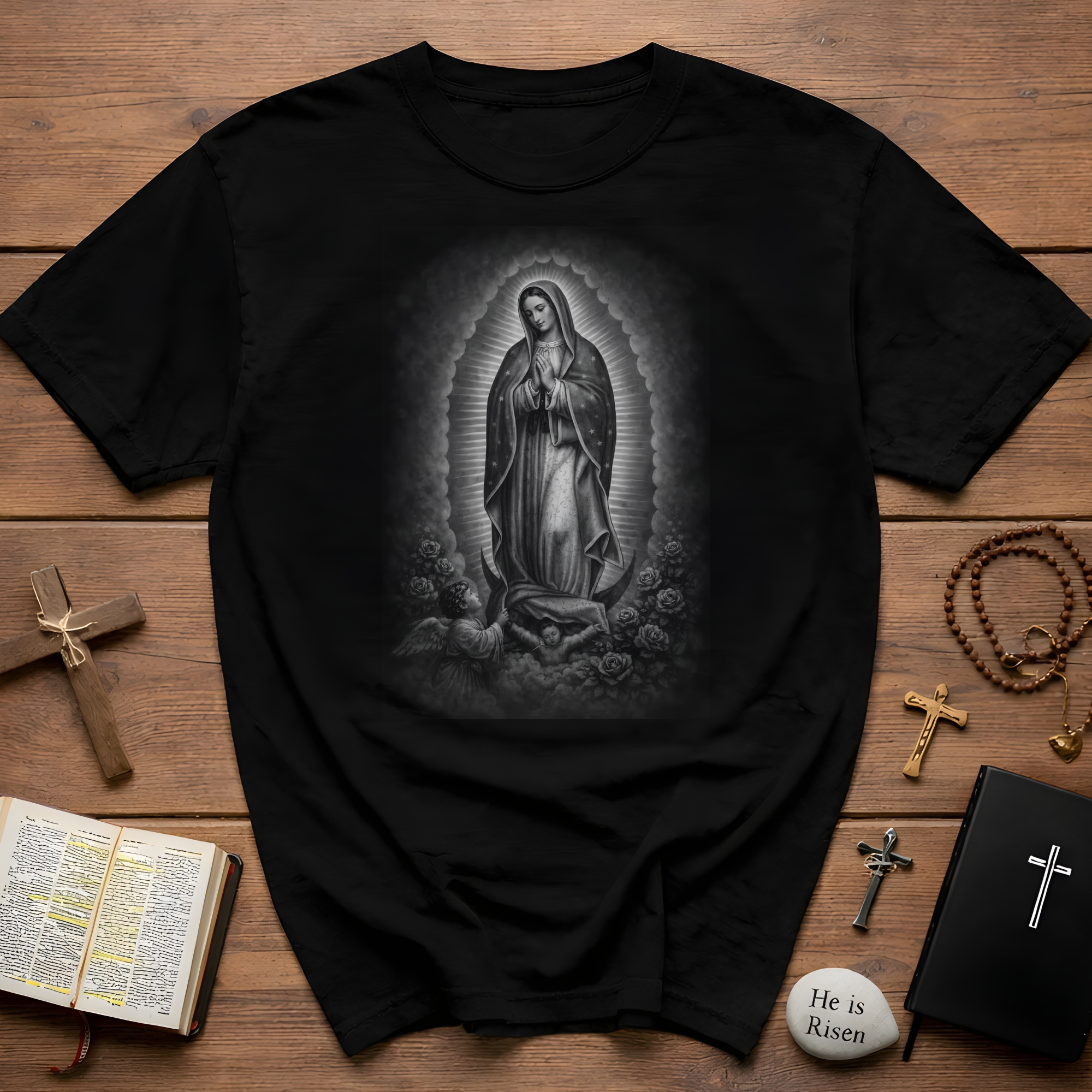 Our lady of guadalupe virgin mary catholic sacred devotional symbol of faith T-Shirt