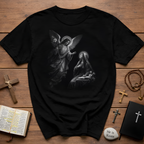 Annunciation angel gabriel and virgin mary christian catholic angelic scene religious artwork for believers and marian T-Shirt