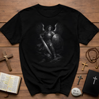 Archangel michael warrior of light defeating demon fallen angel spiritual warfare christian symbol of protection T-Shirt