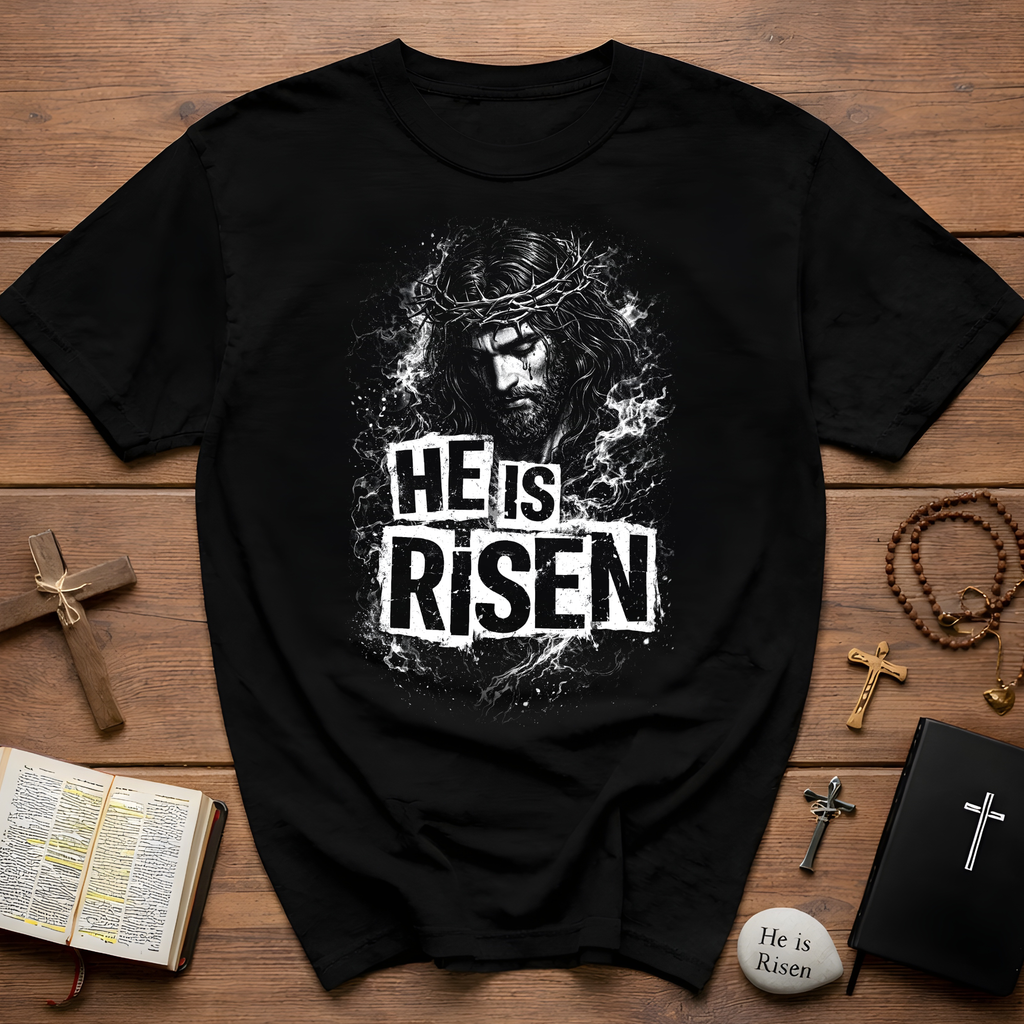He is risen jesus christ crown of thorns easter resurrection christian faith worship