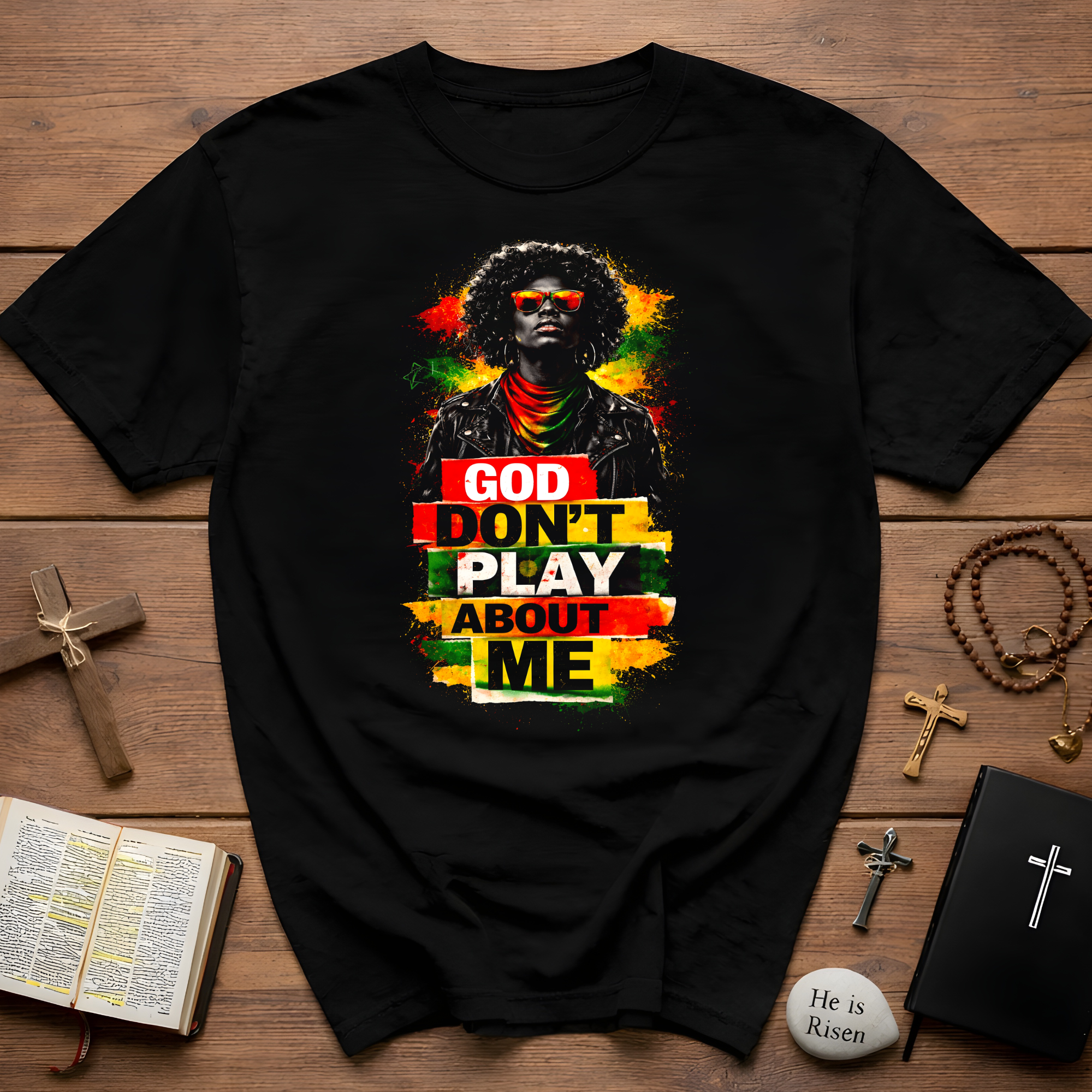 God dont play about me christian faith afro urban spiritual confidence style T-Shirt