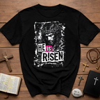He is risen christian easter resurrection jesus crown of thorns T-Shirt