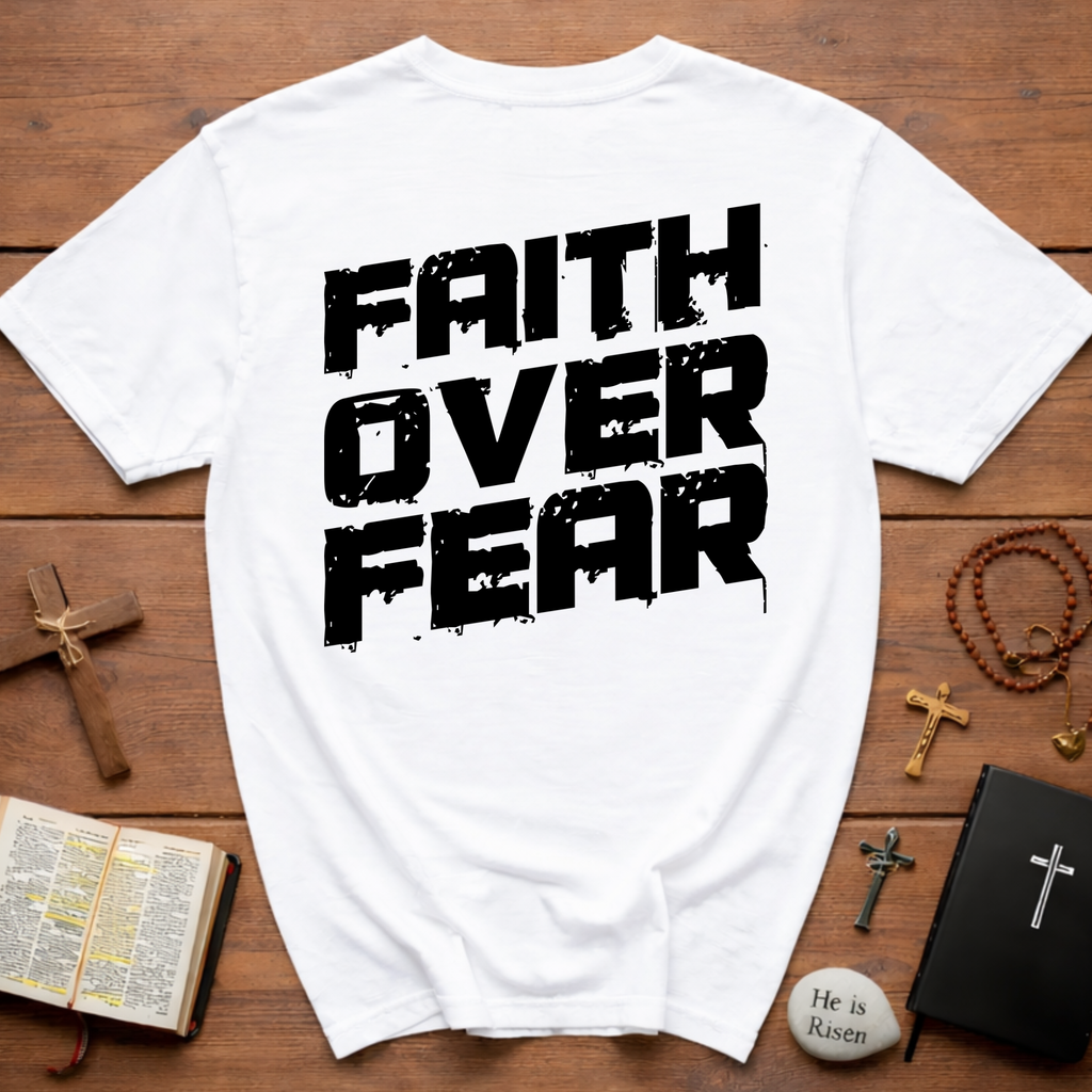 Faith over fear christian motivational bible verse encouragement T-Shirt