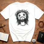 Cute jesus with crown of thorns kawaii christian faith anime style T-Shirt