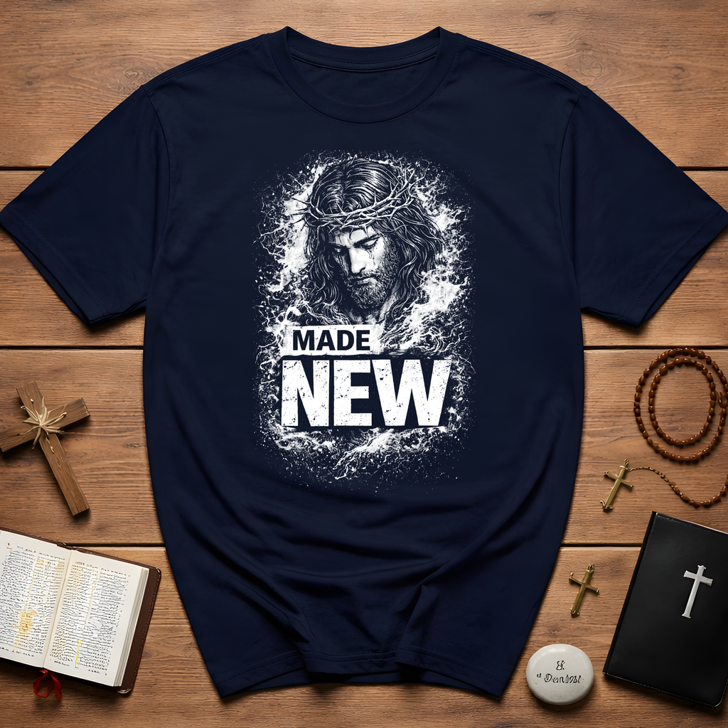 Made new jesus christ crown of thorns christian faith reborn T-Shirt
