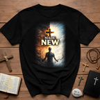 Made new christian cross made new in christ salvation rebirth broken chains biblical faith artwork T-Shirt