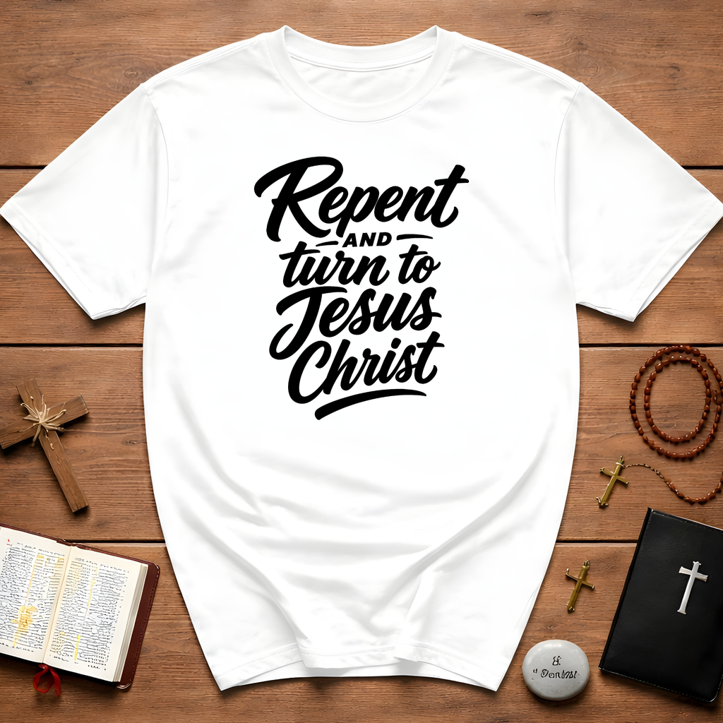 Repent and turn to jesus christ bible verse T-Shirt