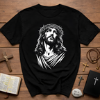 Jesus christ with crown of thorns christian faith savior crucifixion good friday easter religious T-Shirt