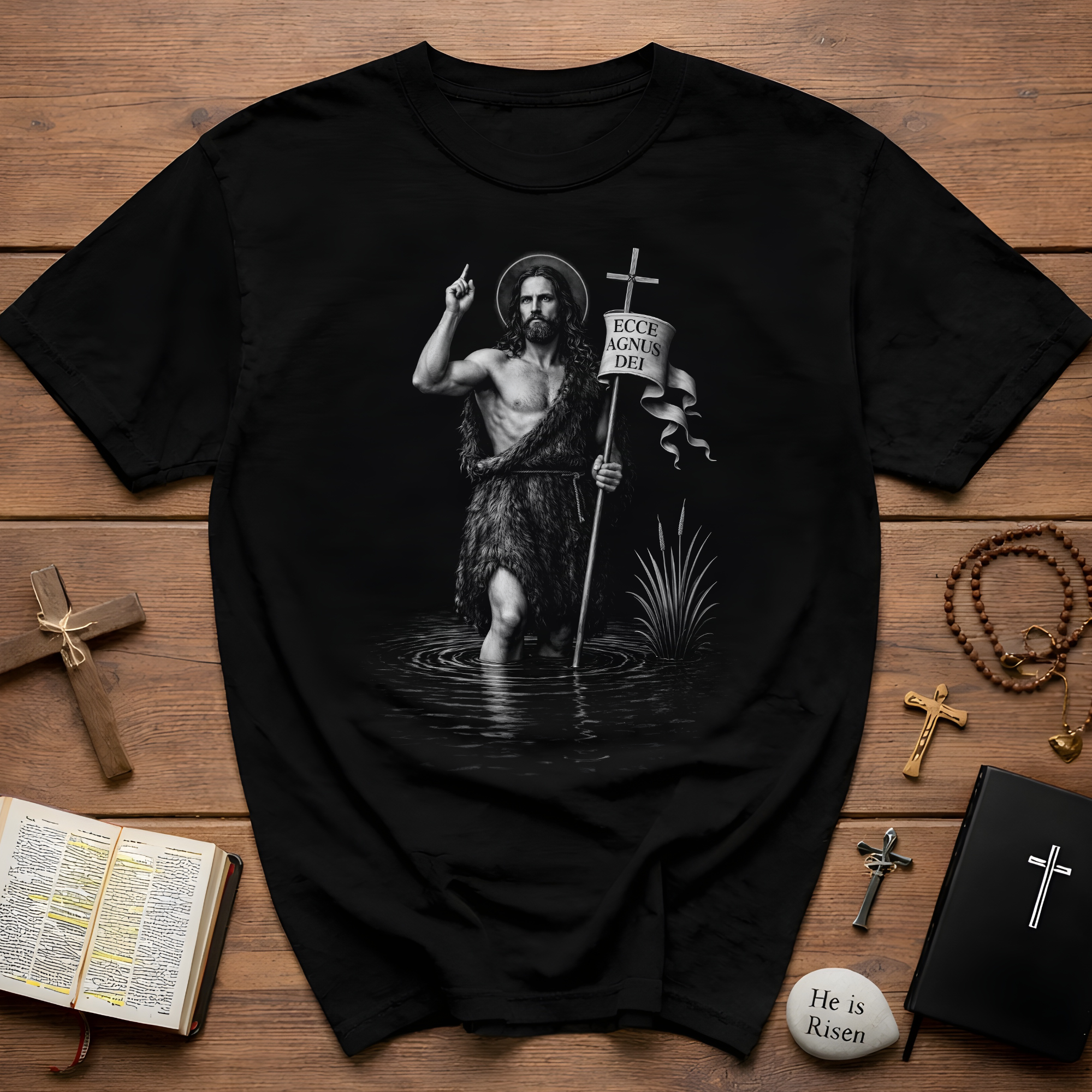 ECCE AGNUS DEI john the baptist christian faith T-Shirt