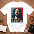 Redemption Jesus Christ Crown Of Thorns Christian Faith Hope Inspirational Savior Art Poster Style Religious Redemption T-Shirt