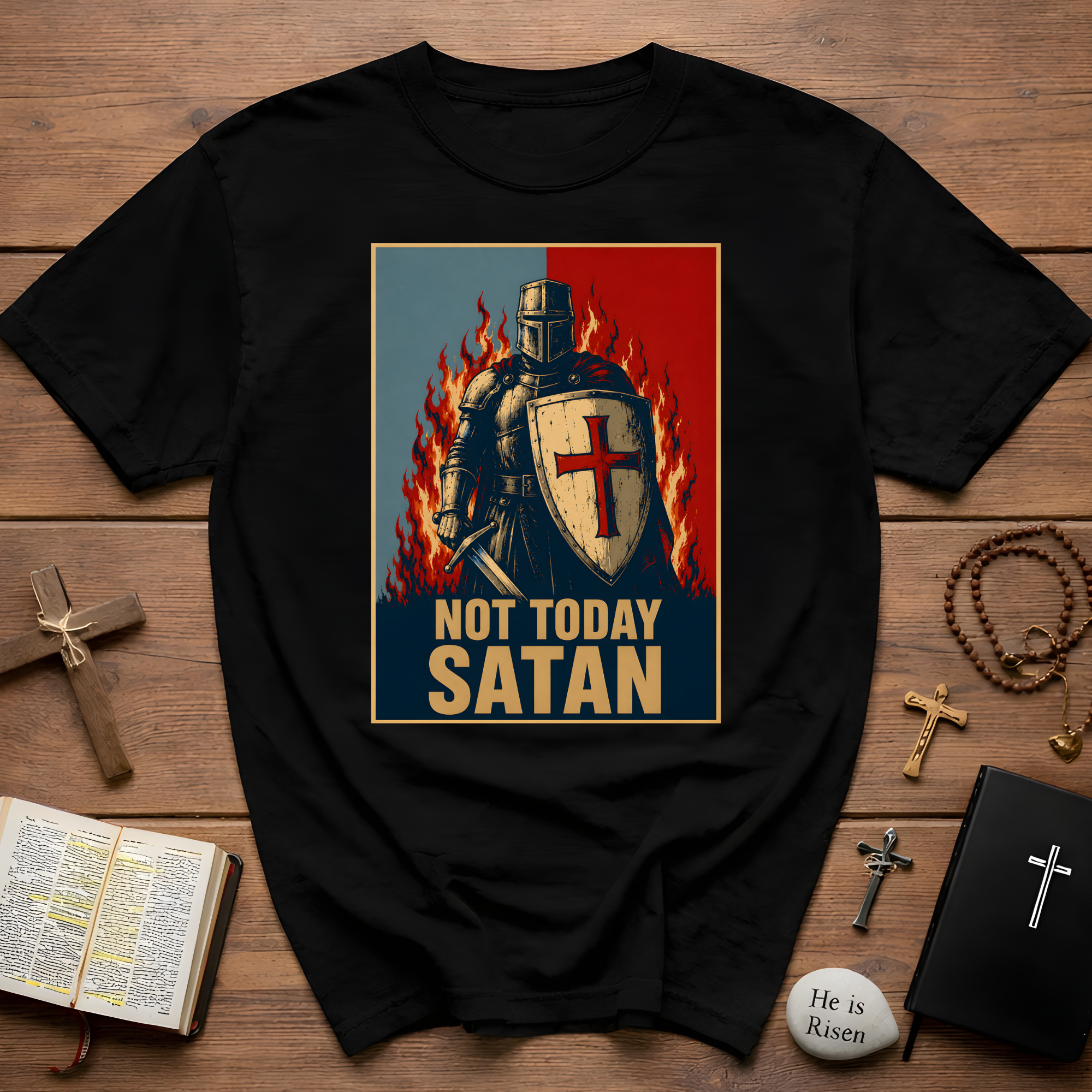 Not Today Satan Templar T-Shirt
