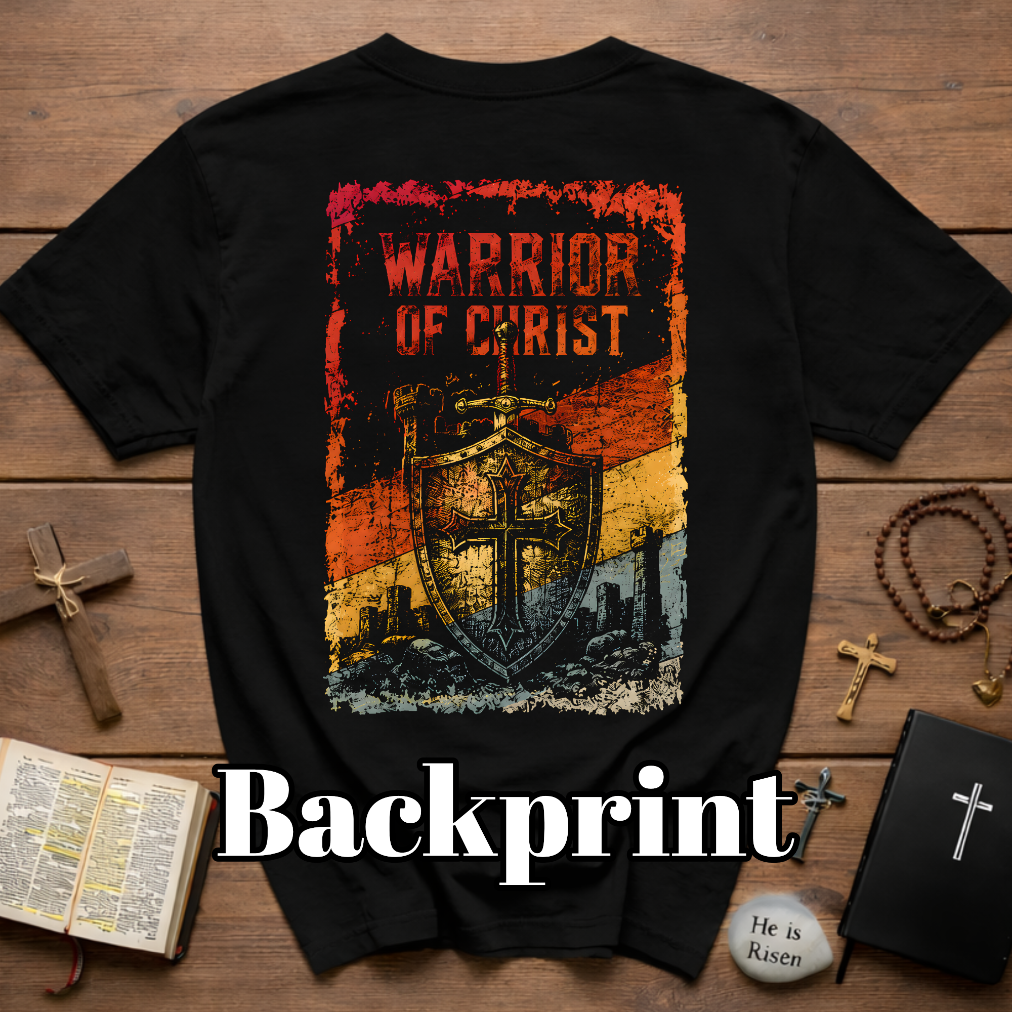 Warrior Of Christ Christian Cross Shield Medieval Armor Spiritual Warfare Faith In Jesus