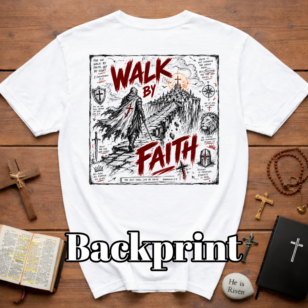 Walk By Faith Christian Warrior Bible Verse