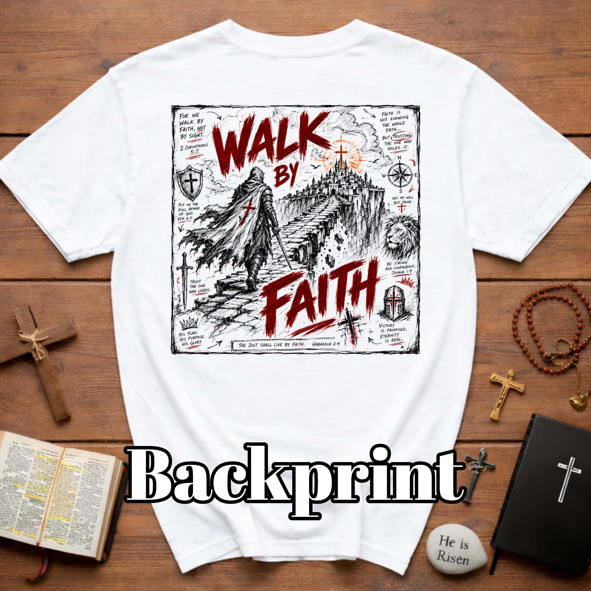 Walk By Faith Christian Warrior Bible Verse