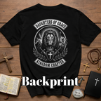 Daughters Of Grace Kingdom Chapter Lion Of Judah Christian Cross Shield And Swords Emblem T-Shirt