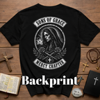 Sons Of Grace Mercy Chapter Gothic Virgin Mary Cross And Roses Catholic Biker Faith Emblem