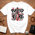 Purified Through Fire Christian Sword Cross 1 Peter 1 7 Bible Verse Faith