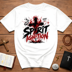 Spirit Ignition Romans 12 11 Fiery Christian Cross Worship Revival Faith T-Shirt