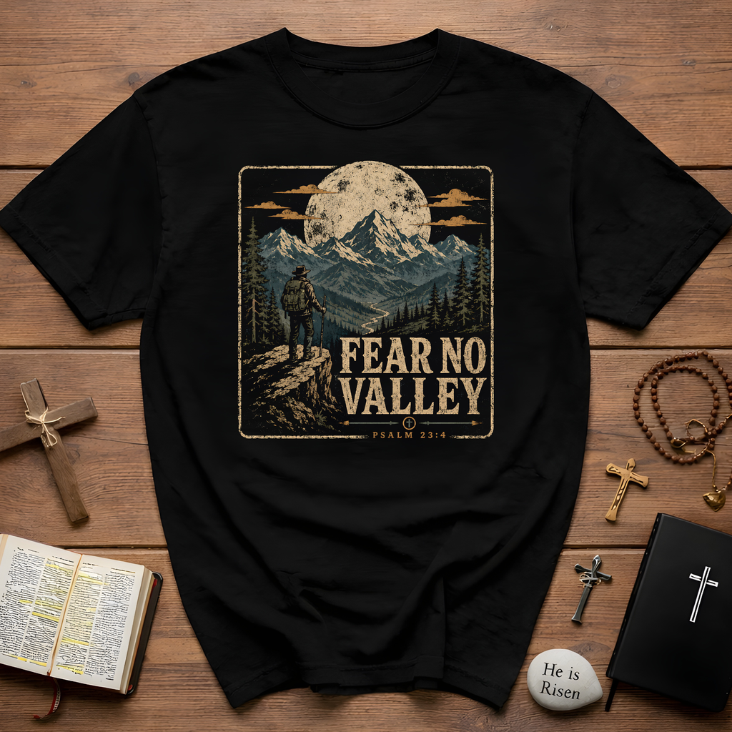 Fear No Valley Psalm 23 4 Christian Hiking Mountain Landscape Faith Outdoors