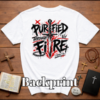 Purified Through Fire Christian Sword Cross 1 Peter 1 7 Bible Verse Faith