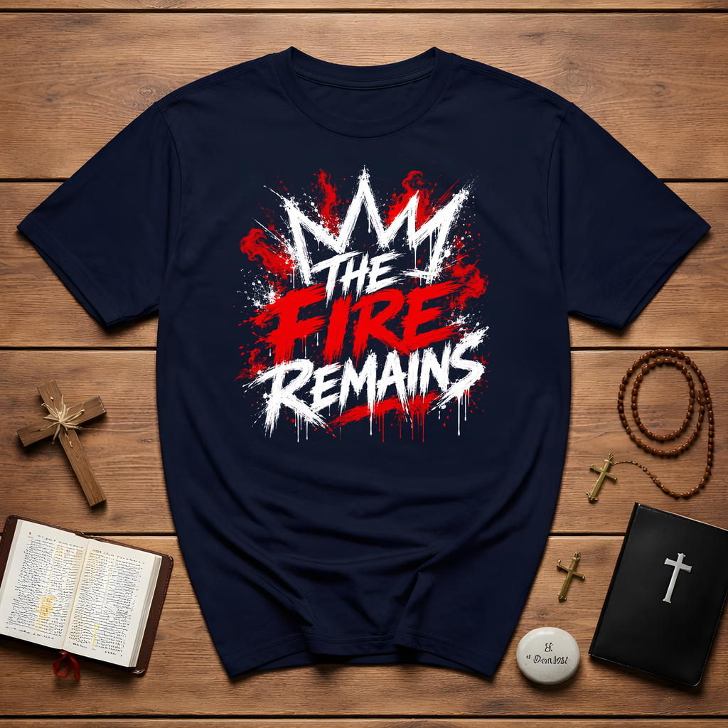 The Fire Remains Crown Graffiti Motivation For Athletes Gamers Rock And Metal Fans T-Shirt