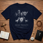 Holy Trinity Father Son Holy Spirit Sacred Heart Christian Catholic Faith Illustration