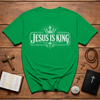 Jesus Is King Crown Cross Christian Faith Worship Bible Verse Gospel
